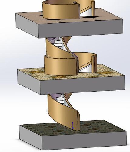 旋转楼梯 工厂直供商业空间钢结构弧形楼梯 测量设计加工定制